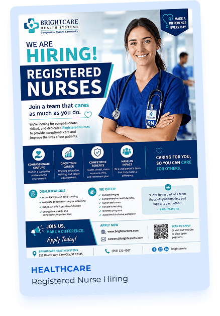 Healthcare hiring flyer example
