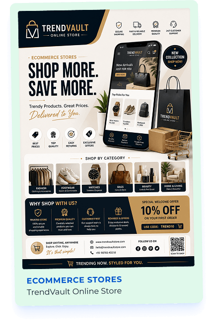 Ecommerce Store Brochure Design