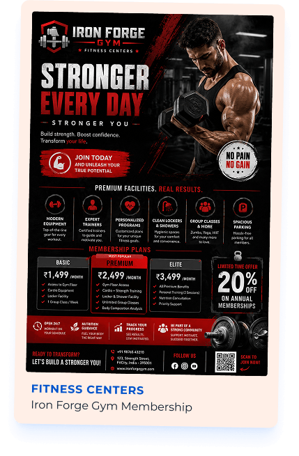 Fitness Center Brochure Design