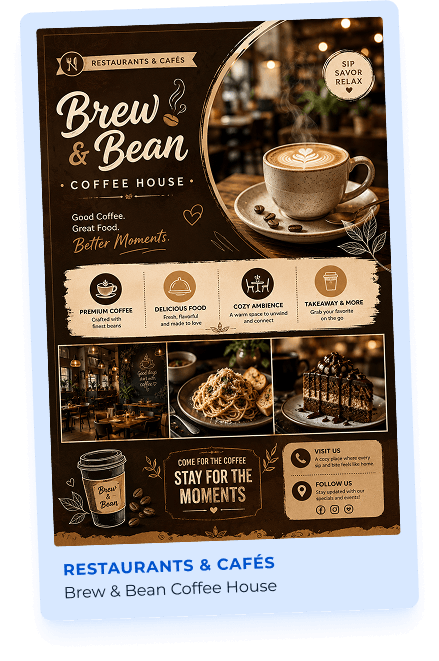 Restaurant and Cafe Brochure Design