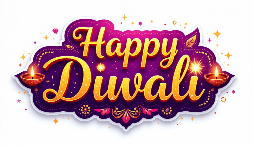 Happy Diwali text sticker